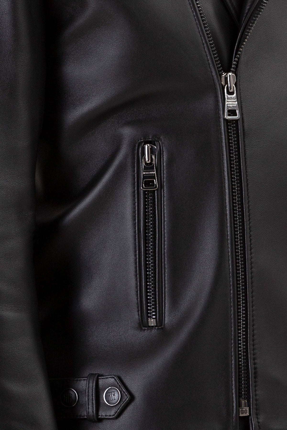 Men's biker nappa leather jacket handmade by ROCCOBAN lambskin