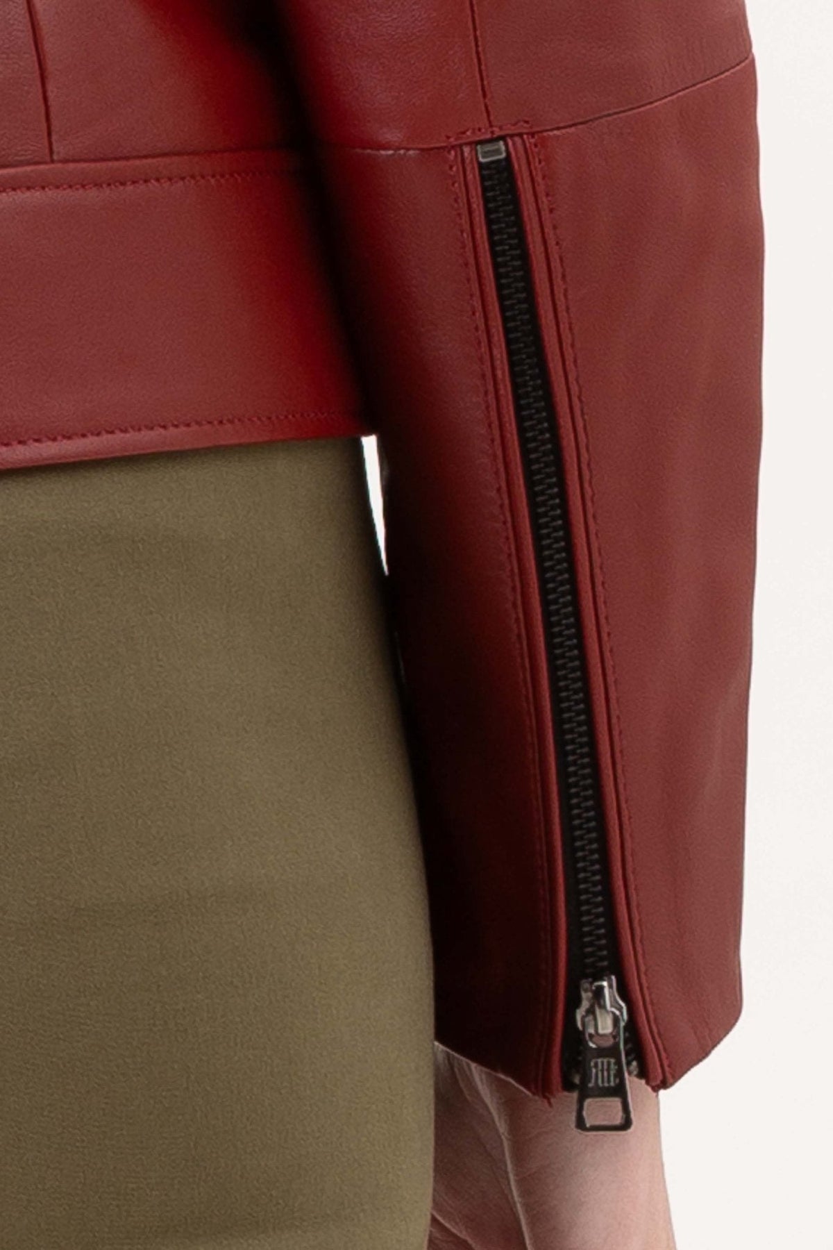 Women's Leather Jacket - Racer Jacket Scarlett Urban Red